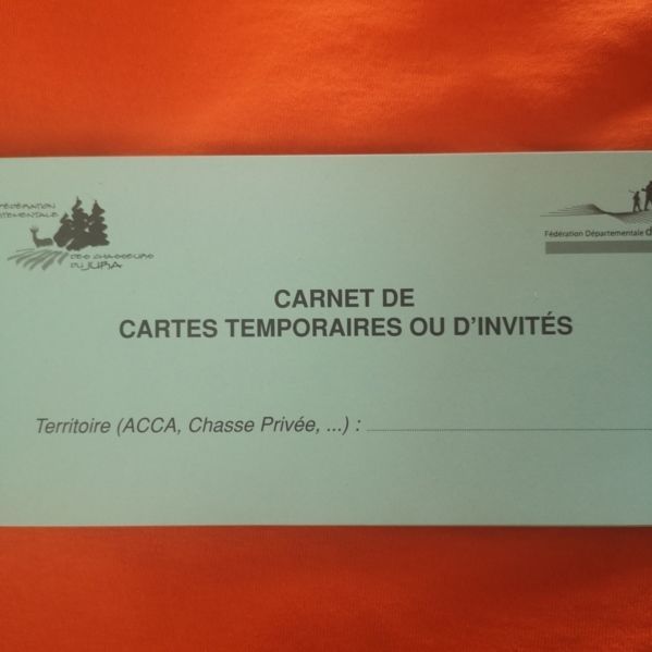 Carnet cartes temporaires ou d'invités