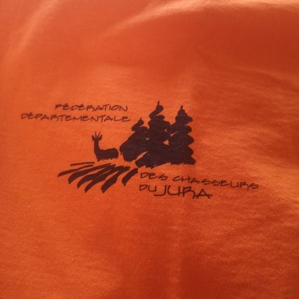 T shirt Fédération des chasseurs du jura / coloris orange